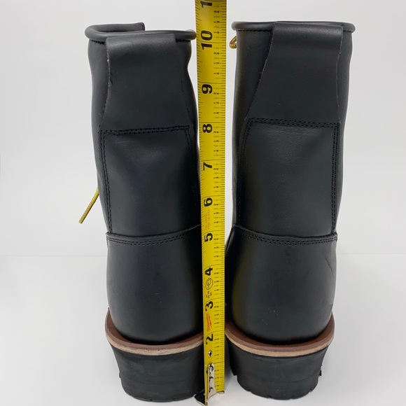 Georgia Boot Men's Logger 8" Black Non Steel-Toe Work Oily Black 12 WIDE New - Picture 4 of 7